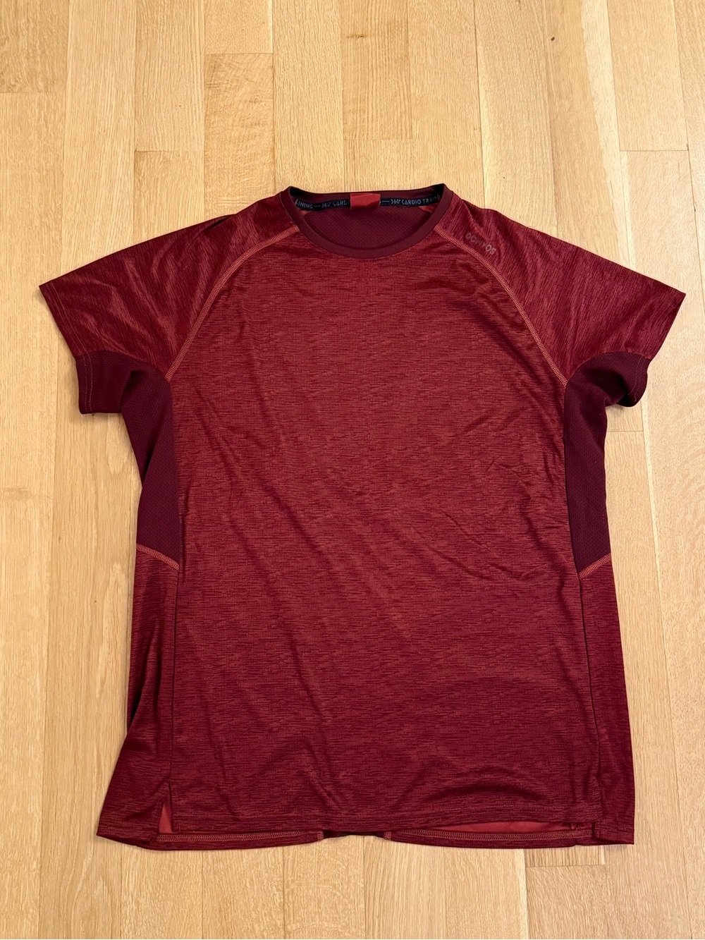 Men's Maroon Short-Sleeve Athletic Crew Tee